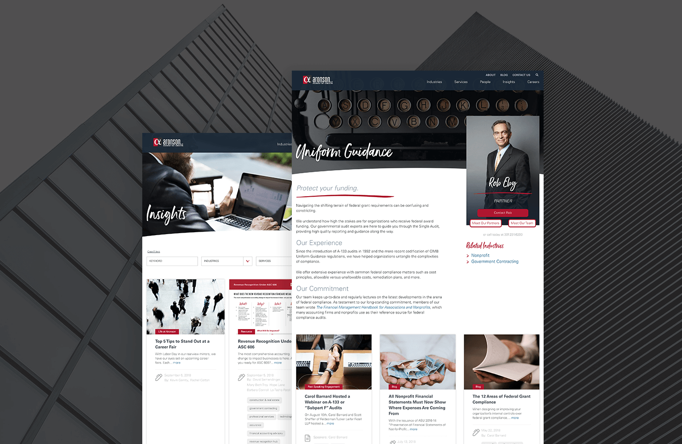 Aronson's Insights and Uniform Guidance pages