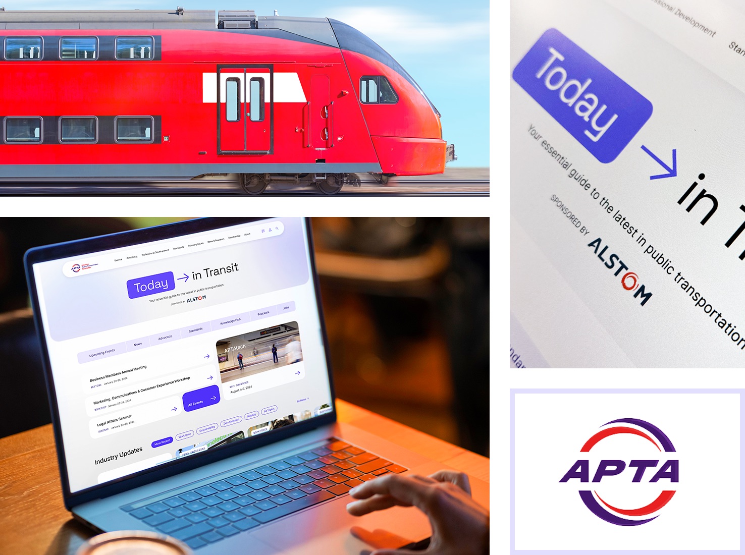 APTA's branded "Today in Transit" homepage generates revenue through sponsorships