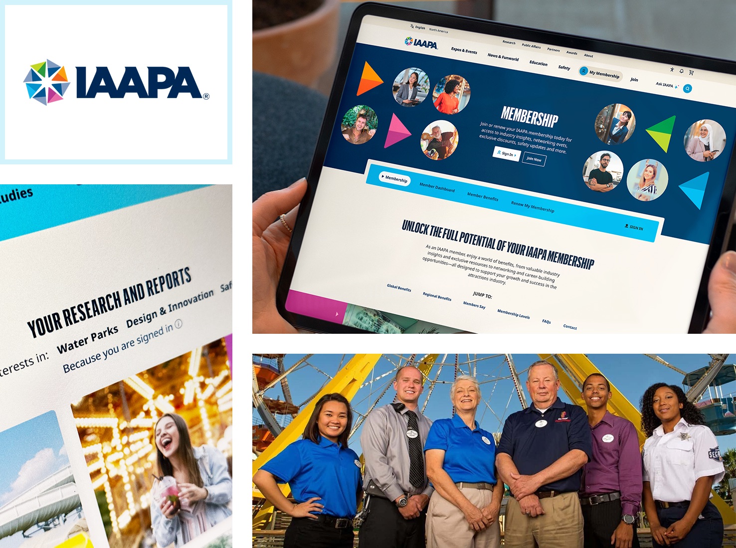 IAAPA's new website urges visitors to Sign-in and Join to personalize content